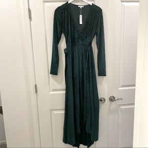 Baltic Born Ribbed Velvet Wrap Dress